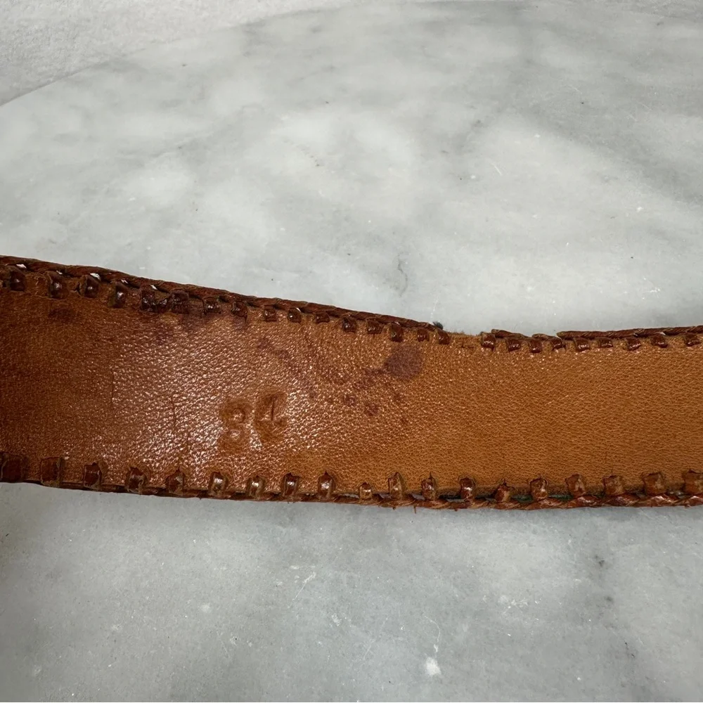 Multicolor Embroidered Leather Belt southwestern western woven boho‎ bohemian